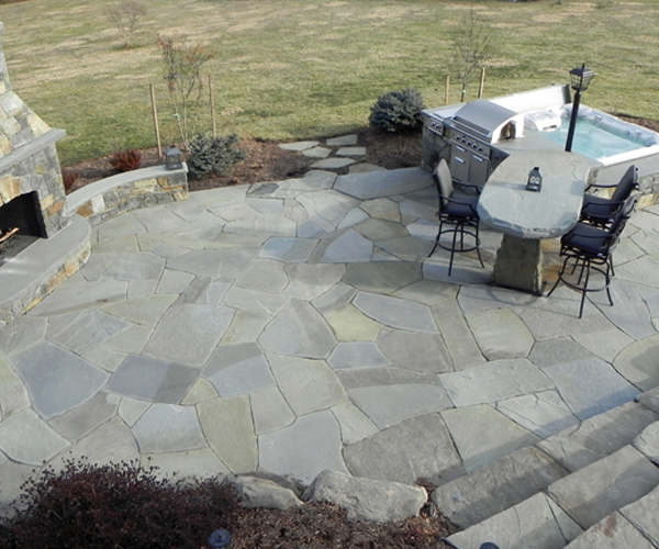 Flagstone On Concrete Base Irwin Stone, How To Make A Flagstone Patio With Mortar