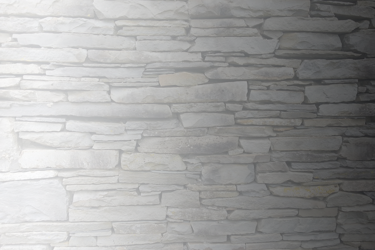 Layered stone wall